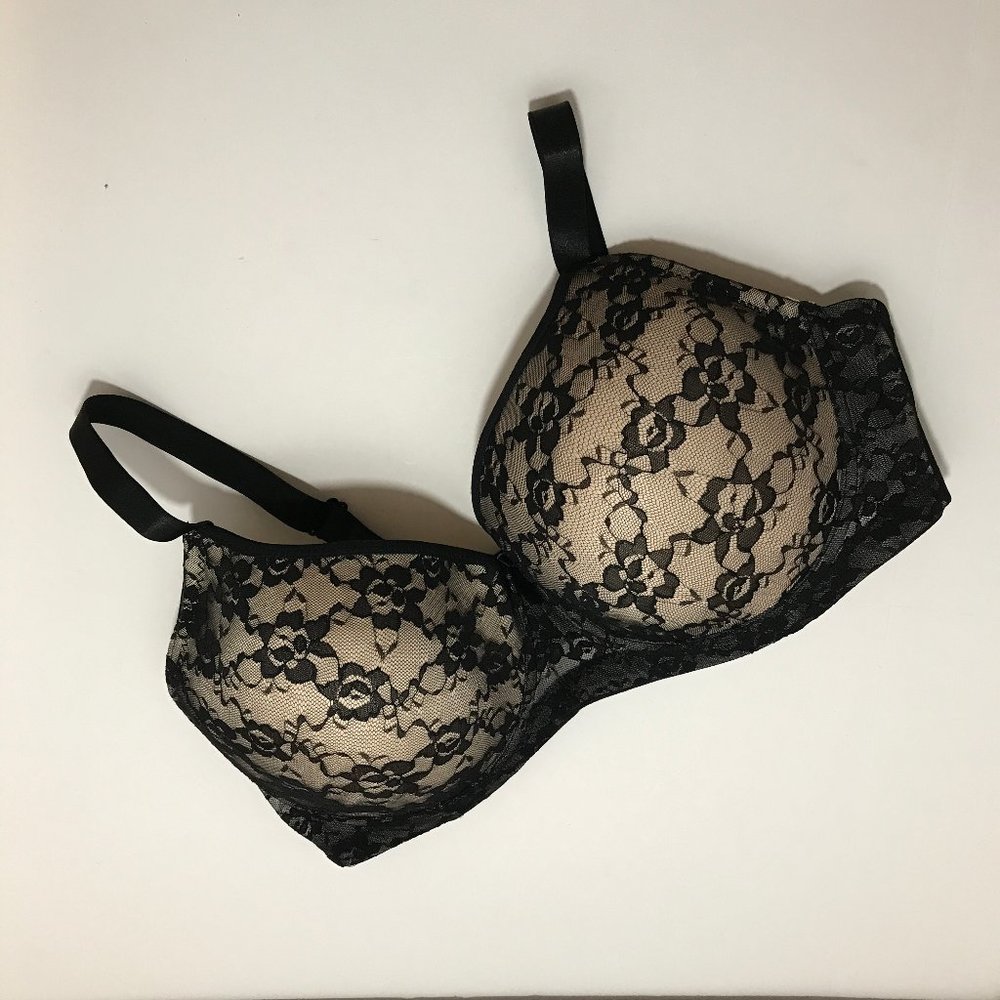 PARAMOUR BLACK LACE PUSHUP BRA 40D
